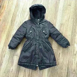 DKNY Girls warm black coat size 6X Insulated Parka jacket